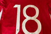 2022 2023 Manchester United Man Utd Red genuine Long Sleeve Home Shirt CASEMIRO 18 Junior