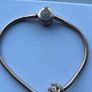 Pandora Moments Sparkling Crown O Snake Chain Bracelet with charm -used Image 2