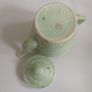 Stunning Art Deco 'Windsor Step' Shaped Teapot by Wade Heath, with a Stunning Rare Mottled Mint Green Glaze, Circa 1930+ Image 9