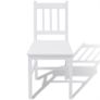 Five Piece Dining Set Pinewood White Image 4