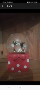 disney mickey and minnie snowglobe