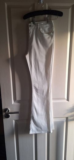 Zara  Off White Boots  Cut Jeans