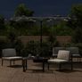 Double-Head Garden Parasol with LEDs Anthracite 316x145 cm Image 3