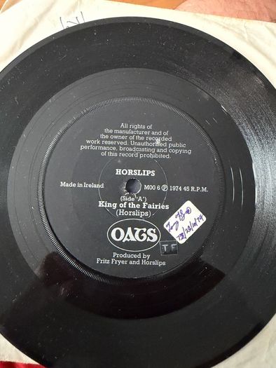 Horslips vinyl single Irish pressing