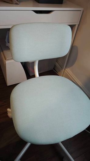 2 swivel chairs in mint green, good condition, price per item