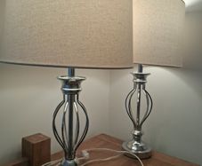 Table Lamps set of two stainless steel with led bulbs