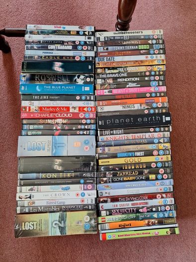 Box of circa 60 DVDs