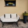 Polyrattan Garden Bench 4 in 1 with Reclining Function Weatherproof, adjustable Amrests Image 4