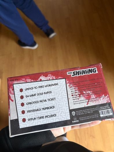 The Shining Real Gold Ticket Collectible Limited to 1980 pieces