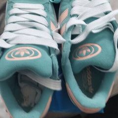 adidas campus size 5 light blue trainers