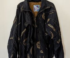 Vintage Geometric Print Jacket Size M