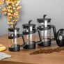 Caf Ole Style Cafetiere, 350ml 1 Cup Plastic and Glass French Press Coffee Maker Matt Black Image 5