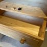 Solid pine shelving unit with three drawers Image 2