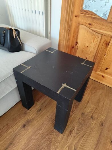 sofa, chair, and table