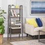 Ladder Shelf, 4-Tier Bookshelf, Free Standing Storage Shelves, Stable Metal Frame, in the Living Room Bedroom Kitchen or Balcony, Easy to Assemble, Industrial (FREE POSTAGE) Image 2