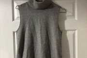 Zara grey polo neck sleeveless knit top size S