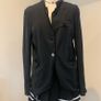 Black casual blazer with embellishment. Image 4