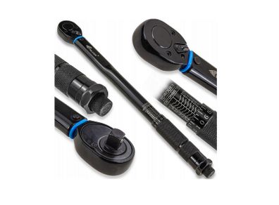 Torque Wrench 3/8" 7-112 Nm 370 mm Torque Wrench with Lock, Two-Way (+ Case)