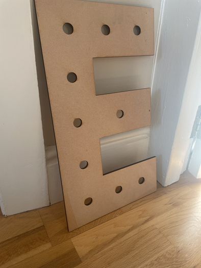 Wooden letter E