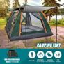 SPRING SALE | Automatic Instant Pop-Up Tent Family 3-4 Person Dome Tent, Waterproof Windproof Canopy Shelter Portable for Backpacking Trekking Camping Hiking Climbing Picnic Beach Fishing Outdoor Image 5