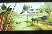 2009 Cork Stamp and Coin Exhibition 21st November 2009 Exhibition Miniature Sheet on Fauna and Flora Dragonflies Banded Demoiselle Commemorative Stamp Miniature Sheet Mint Never Hinged (MNH) No 68