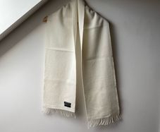 Lyle & Scott Heritage Lambswool Scarf Cream Off White Made in Scotland