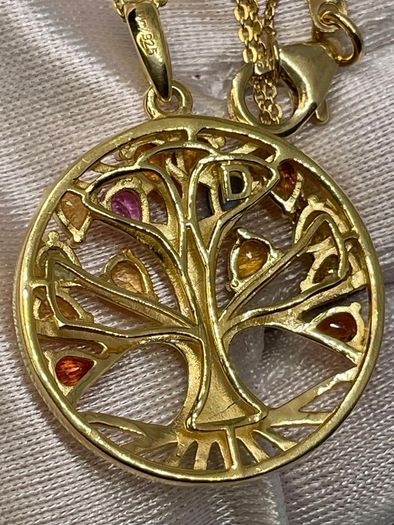 Sapphire Pendant with Chain (Size 20) in Yellow Gold Plated Sterling Silver 2.78 Ct.