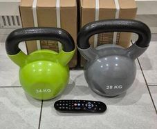 2xbrand new cast iron kettlebells