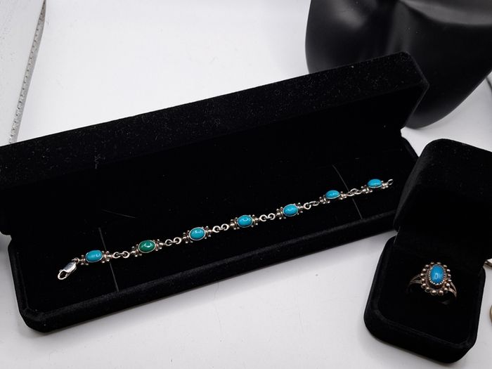 sterling silver turquoise set