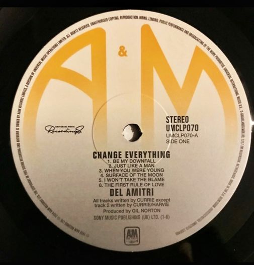 Del Amitri - Change Everything Reissue Vinyl LP