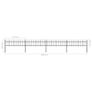 Garden Fence with Spear Top Steel 6.8x0.6 m Black Image 5