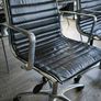 2x Retro Leather Swivel Executive Chair - Designers Luxy R&D Image 10