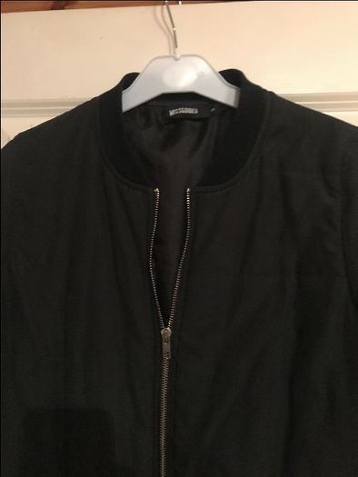 Missguided padded black bomber long line jacket coat size UK8 EU36 Postage included
