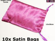 main image for ad Wholesale Lot Of 10 Angel Card Tarot Card Satin Bags Purple With Drawstrings 13x20cm New