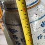 Rare Early Nicholas Mosse Irish Stoneware BLUE BIRD MOTIF Storage 8 1/4 inchs Tall Canister & Lid The lid have a cracke and been fixed Image 4
