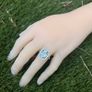 Vintage 1970s Aquamarine Solitaire Ring Image 9