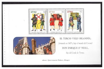 1995 Ireland Military Uniforms Commemorative Stamps Booklet Pane Mint Never Hinged (MNH). Hibernian HP78