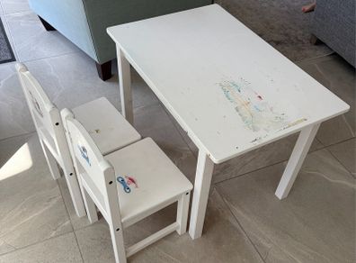 Ikea kids table and 2 chairs