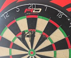 Dart board with stand, surround and oche