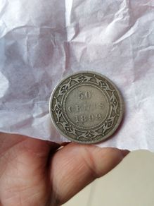 1899 Newfoundland Silver 50 Cents Coin