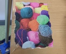 looking for anything knitting related, wool ,stuffing ect free please