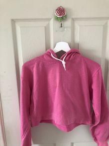 Women's Pink Crop Hoodie