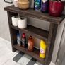 Rustic Wood Bathroom Storage in Vintage Black Image 2
