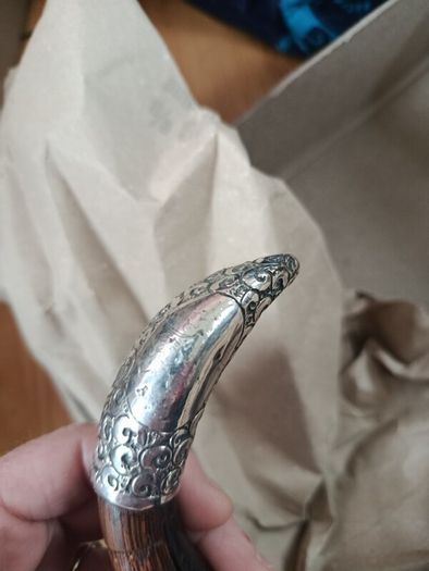 silver hallmarked 1919 cane
