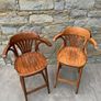 A Pair of bentwood highstools. Image 5