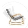 BRAND NEW Sedia A Dondolo Poltrona Relax Reclinabile Chaise Longue Grigio Recliner Lounge Chair Image 5