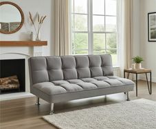 Silver Grey 3Seater Sofa Bed.