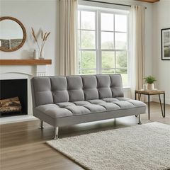 Silver Grey 3Seater Sofa Bed.