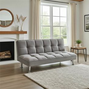 Silver Grey 3Seater Sofa Bed.
