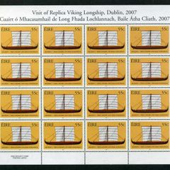 2007 Ireland Viking Heritage Commemorative Stamp Sheetlet Plate 1B1B1B1B Mint Never Hinged (MNH)